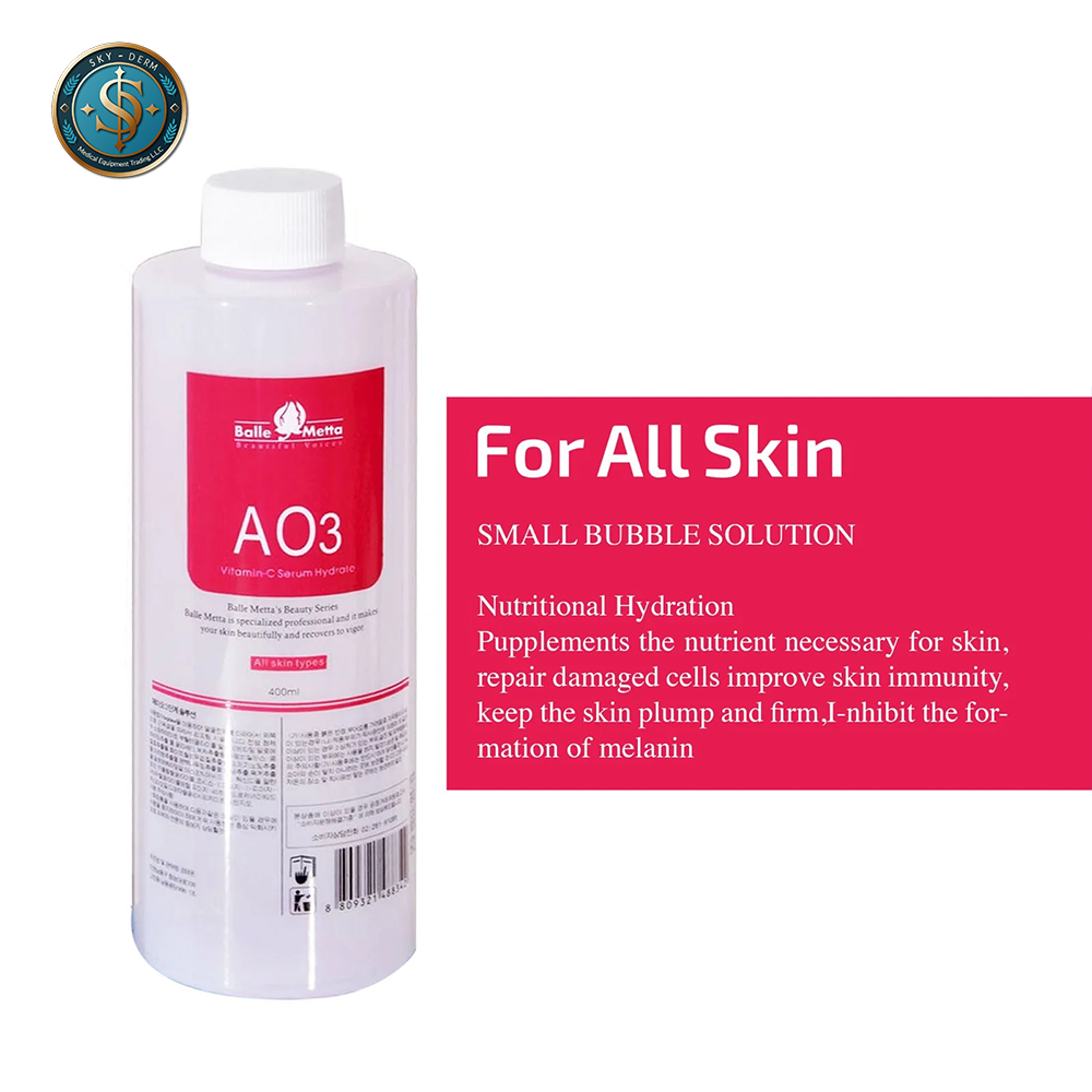 Hydra Facial Machine Solution / Water – Pack of 3 Bottles